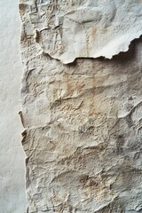Poster - A close-up of a piece of paper stuck to a wall, with some text visible