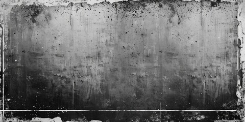 Wall Mural - A close-up shot of a worn-out concrete wall in monochrome