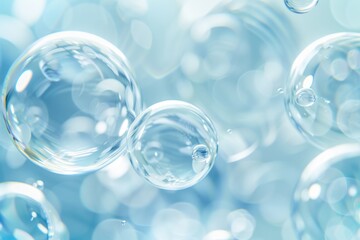 Poster - A bunch of bubbles floating in the air