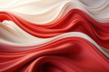 Wall Mural - Abstract with illustration of stripes red and white background, generative IA