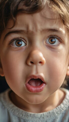 Poster - portrait of a shocked boy