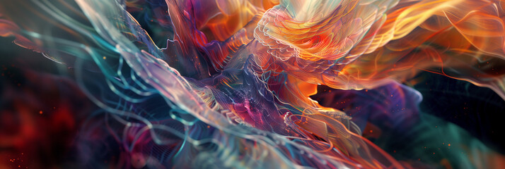 Abstract colorful wave pattern with dynamic motion