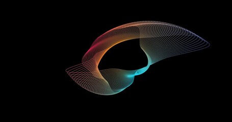 Poster - flowing lines streaks light background. dynamic abstract line waving loop line. Metaverse Abstract Seamless wave abstract lines stream 4K background loop