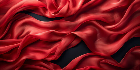 soft abstract threade silk wave desktop copy fabric up black close fold background dark drapery Red isolated black Satin wallpaper frame border clothes red decor satin BorderIsolated material shine 