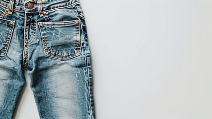 Sticker - Jeans with pockets on a white backdrop