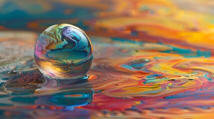 colored bubbles on a colorful background