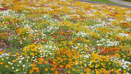 Wall Mural - 北海道　美瑛の花畑