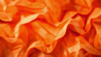 Wall Mural - An upclose shot of a crinkled insulation material with a rippled surface resembling sand dunes in shades of burnt orange and brown.