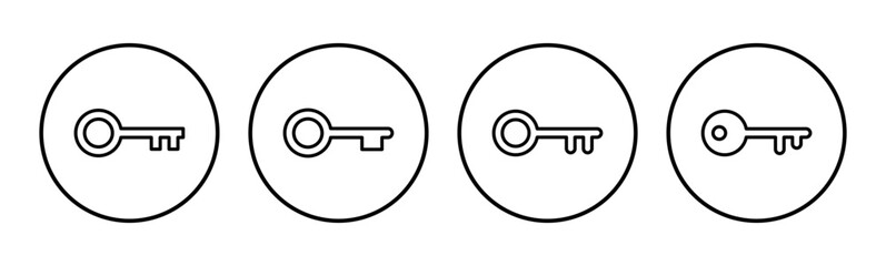 Fototapete - Key icon set. Key vector icon. Key symbol