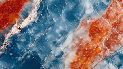 Wall Mural - red blue and white marble texture