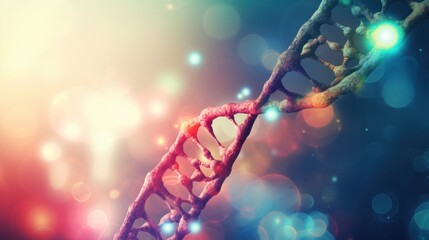 Poster - DNA strands and molecular structures, 
