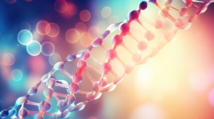 Poster - DNA strands and molecular structures, 