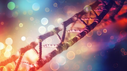 Poster - DNA strands and molecular structures, 