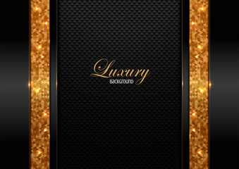Wall Mural - abstract luxury black and gold gradient background, elements, perfect marketing materials, modern frame banner website, premium template  illustration.