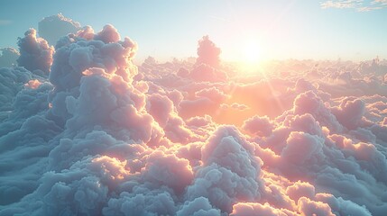 Sticker - blue sky with clouds HD 8K wallpaper Stock Photographic Image 
