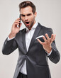 © franzdell - uomo che parla al telefono arrabbiato lavoro uomo d'affari