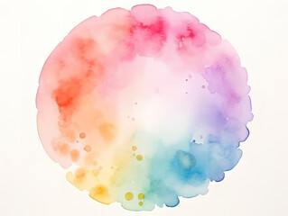 Wall Mural - Wonderful Circular watercolor shape