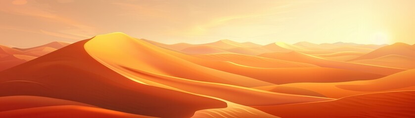 Wall Mural - Desert Dunes at Sunset.