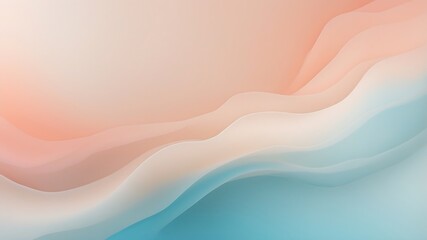 Wall Mural - Sky blue azure teal pink coral peach beige white abstract background. Color gradient ombre blur. Light pale pastel soft shade. Rough grain noise. Matt brushed shimmer. Liquid water. Design. Minimal.