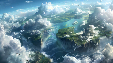 Wall Mural - Heavenly view of world
