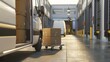 © laliz - Efficient Logistics Team Loading Boxes onto Delivery Van at Distribution Center