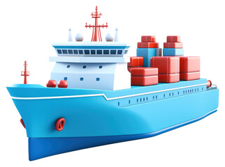 Wall Mural - PNG Ship watercraft shipping vehicle.