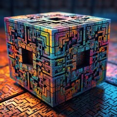 Wall Mural - Abstract Cube