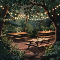 Wall Mural - Enchanted Forest Gathering