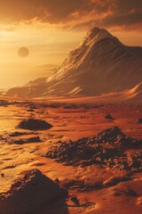 Wall Mural - Mars planet landscape