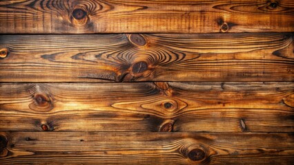 Wall Mural - Rustic wooden plank surface featuring prominent knots and natural imperfections with warm brown tones and subtle grain patterns in a distressed, vintage aesthetic.