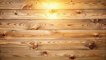 Wall Mural - Light-brown wooden planks with subtle grain patterns, displaying natural texture, illuminated by soft, warm light, evoking a sense of cozy modernity.