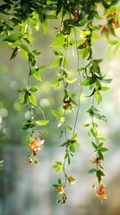 Sticker - Lush Foliage Hanging Upside Down from Tree Branches in Garden