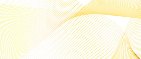 Poster - vector gold wavy technology curve lines on transparent background with wave element for design, digi