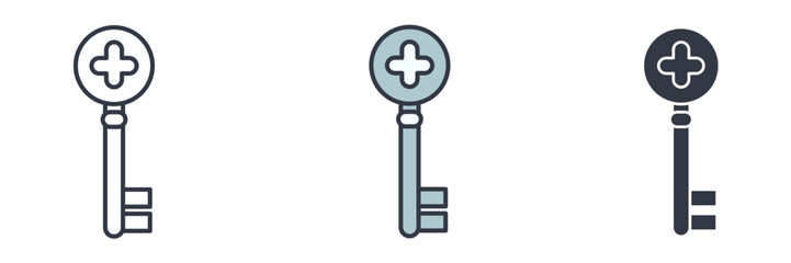Fototapete - Key Icon symbol vector illustration isolated on white background