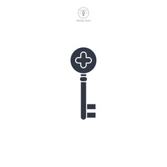 Fototapete - Key Icon symbol vector illustration isolated on white background