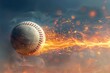 © Yurij - Baseball ball moving fast creates blazing trail, producing a dramatic and spectacular visual display