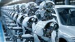 © laliz - Tech Fusion Robots Assembling Futuristic Car Innovation Automation and Progress in Manufacturing