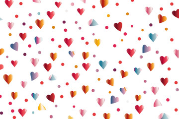 Canvas Print - PNG Small heart pattern backgrounds confetti.