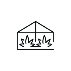 Wall Mural - Cannabis cultivation icon. Simple cannabis cultivation icon for social media, app, and web design. Vector illustration.