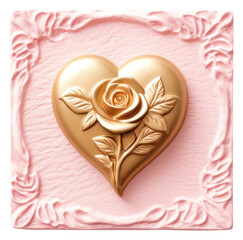 Sticker - PNG Jewelry locket flower heart.