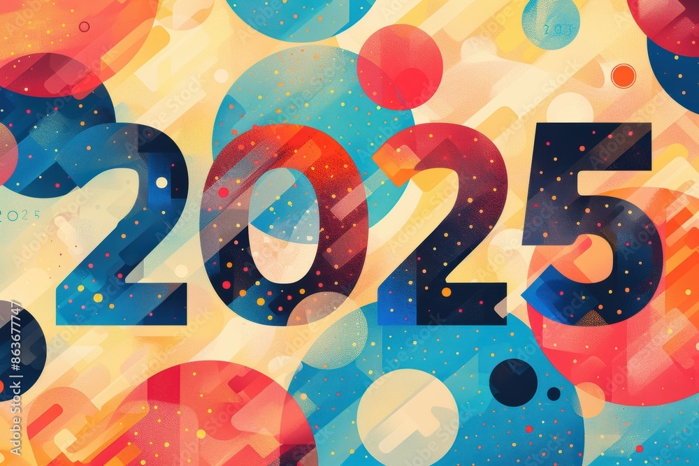 2025: A Bold Geometric Vision Stock Illustration | Adobe Stock