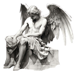 Canvas Print - PNG Angle drawing sketch angel.