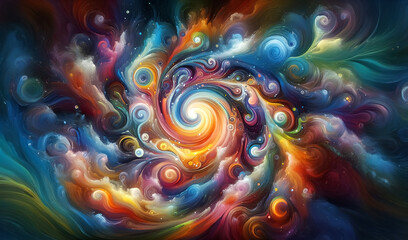 Wall Mural - Colorful abstract swirling background