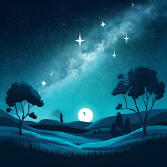 Serene Night Under the Milky Way
