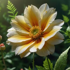 Poster - Beautiful Yellow and White Flower in Bloom.