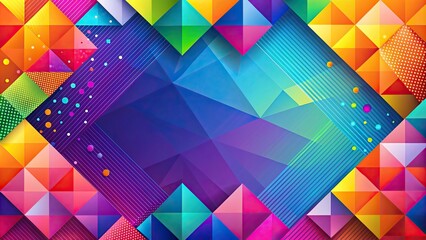 Wall Mural - Abstract background with geometric shapes and vibrant colors, abstract, background, design, pattern, texture, backdrop