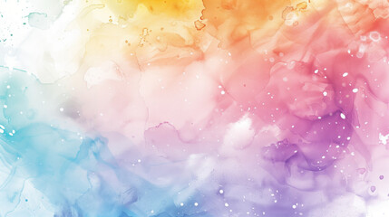 Sticker - Abstract colorful watercolor background with splashes	