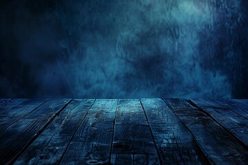 Spooky halloween background with empty wooden planks, dark horror background. Celebration theme, copyspace for text. Ideal for product placement. copy space, Generative ai