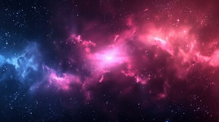 Wall Mural - Space background with blue and pink nebula colors