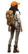 © Rawpixel.com - PNG Backpack walking adult woman.